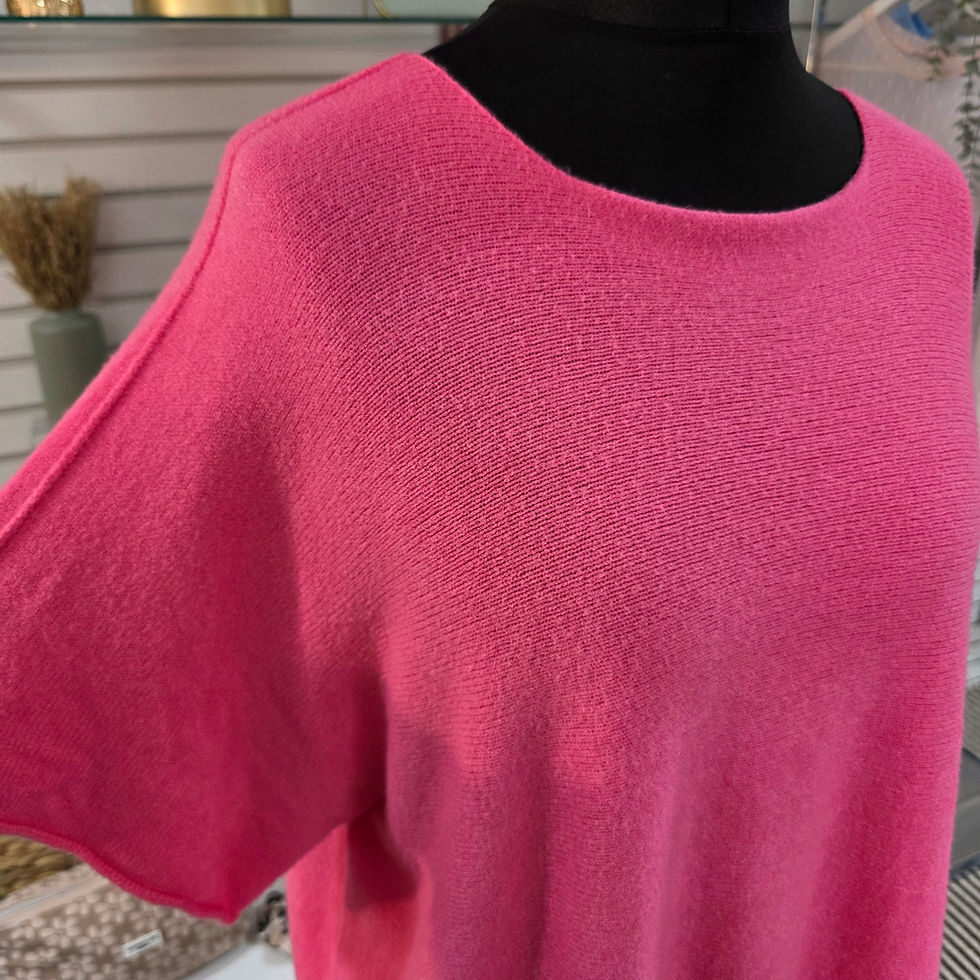 Thumbnail: Fuchsia Boxy Knit