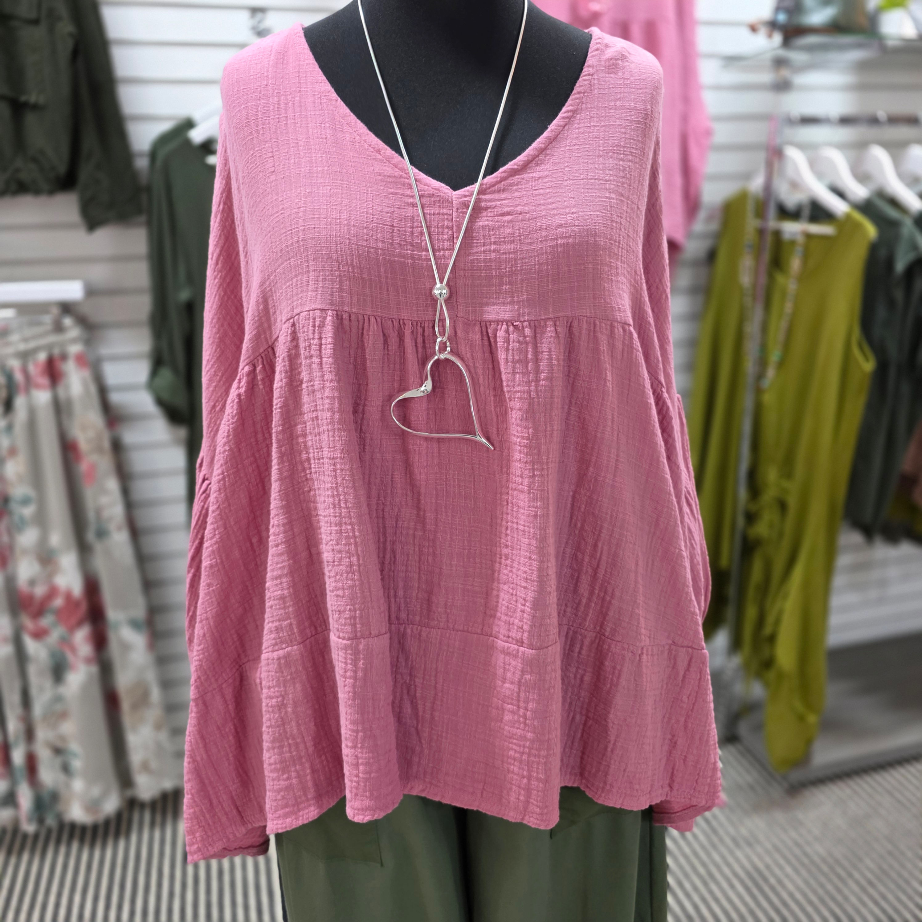 Rose cheesecloth top