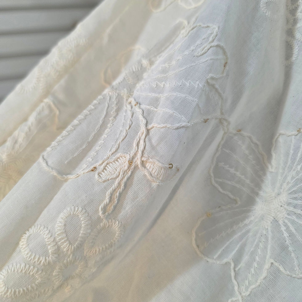 Thumbnail: Cream Embroidered Blouse