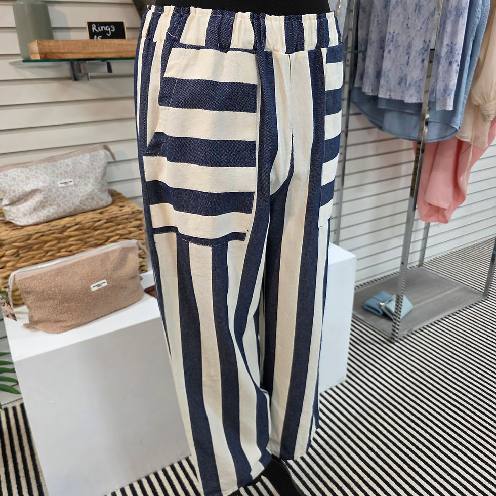 Thumbnail: Navy Striped Trousers