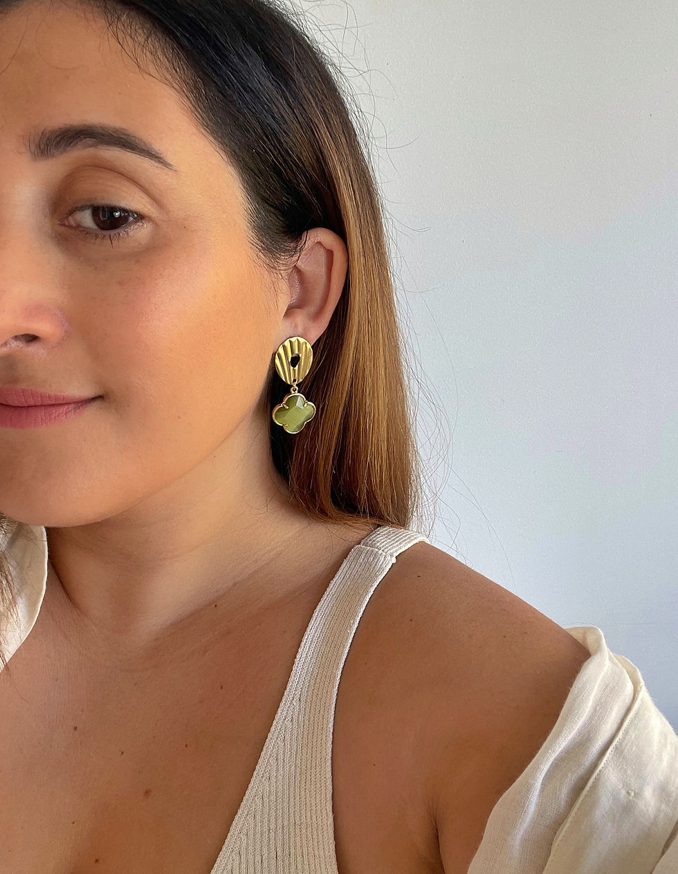 Miniature : Boucles d'oreilles TRÈFLE VERT