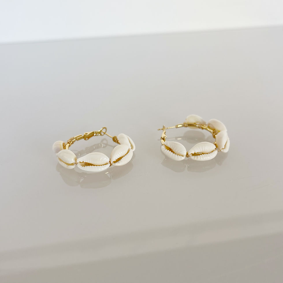 Miniature : Créoles COQUILLAGES BLANC