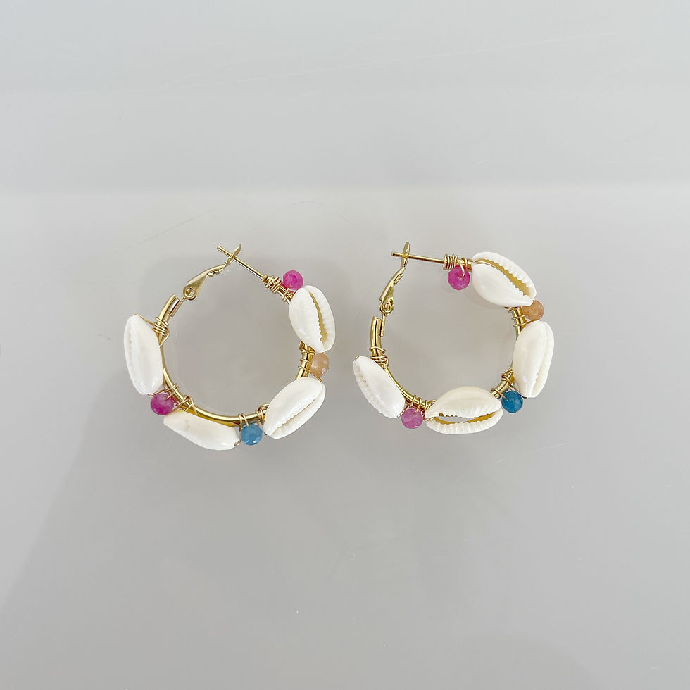 Miniature : Créoles COQUILLAGES BLANC