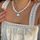 Thumbnail: WHITE CONCHA SILVER Necklace