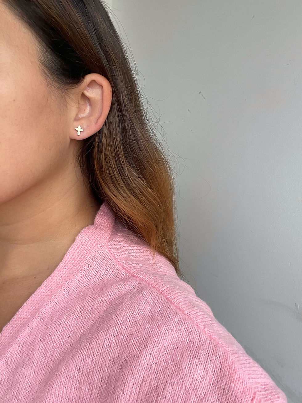 Miniature : Mini boucles d'oreilles CROIX GOLD