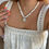 Thumbnail: WHITE CONCHA SILVER Necklace