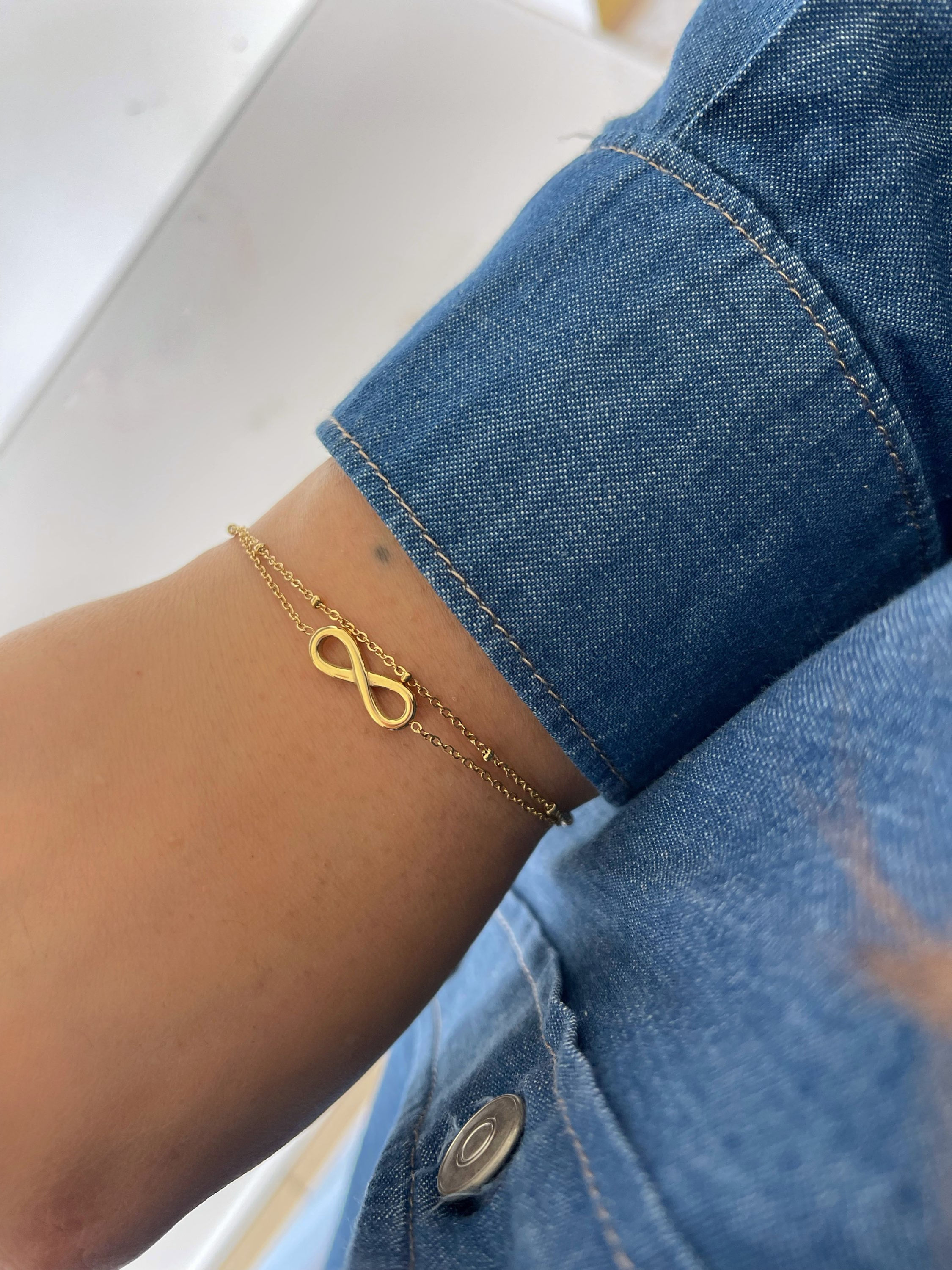 Pulseira dupla INFINITO GOLD