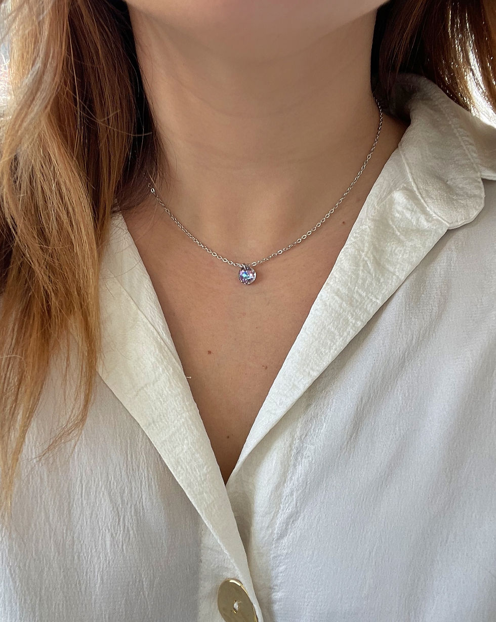 Miniatura: Colar PONTO DE LUZ SILVER