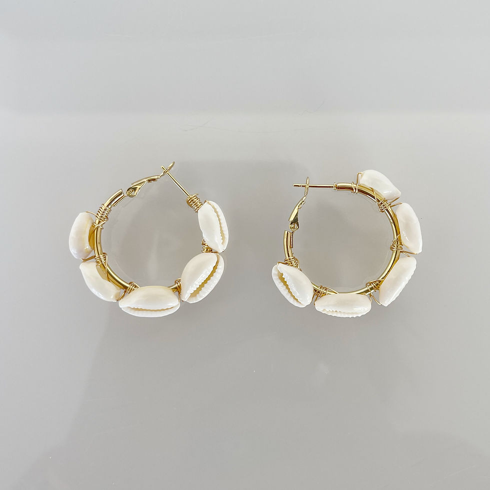 Miniature : Créoles COQUILLAGES BLANC