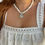 Thumbnail: WHITE CONCHA SILVER Necklace
