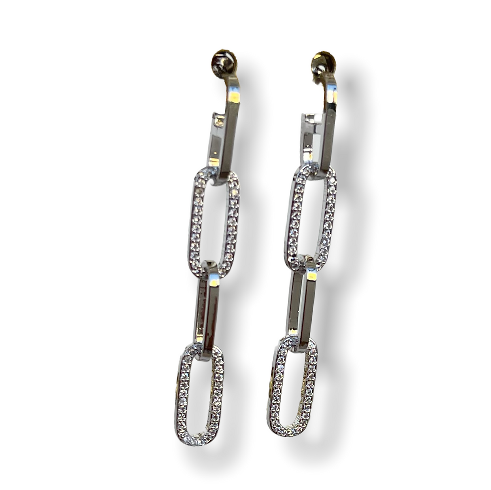 Miniature : Boucles d'oreilles BELLA LONG SILVER