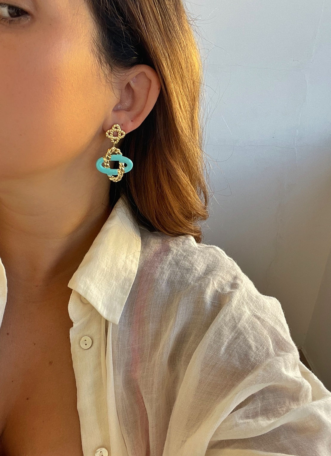 Boucles d'oreilles MOOREA TURQUOISE