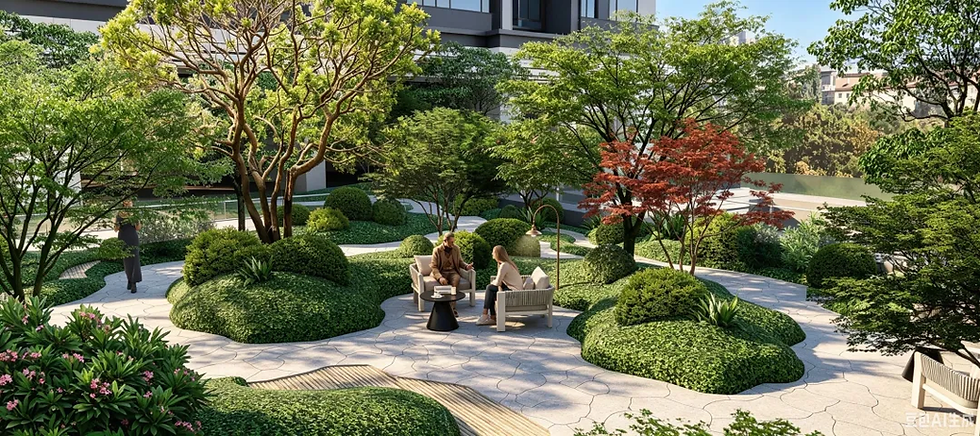 五重景觀層次,漫步園中,宛若穿行馬爾地夫海島祕境。