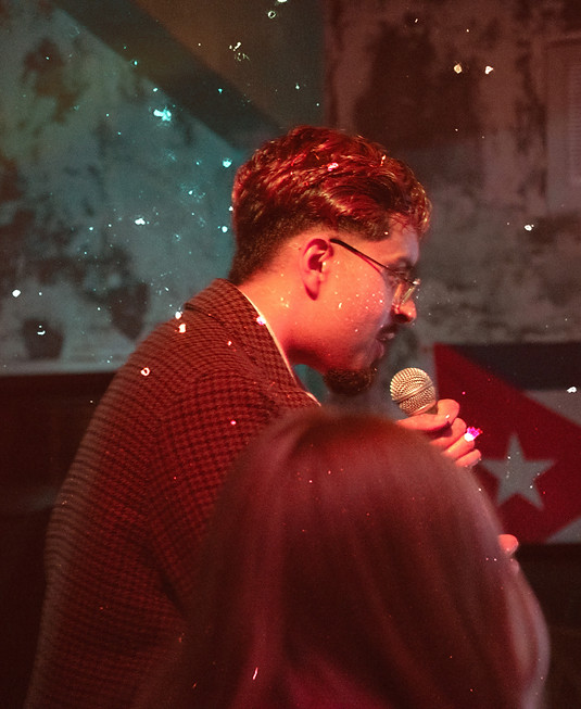 Rajab Mahmood presenting to crowd