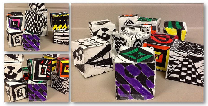 3D Op Art Line Designs