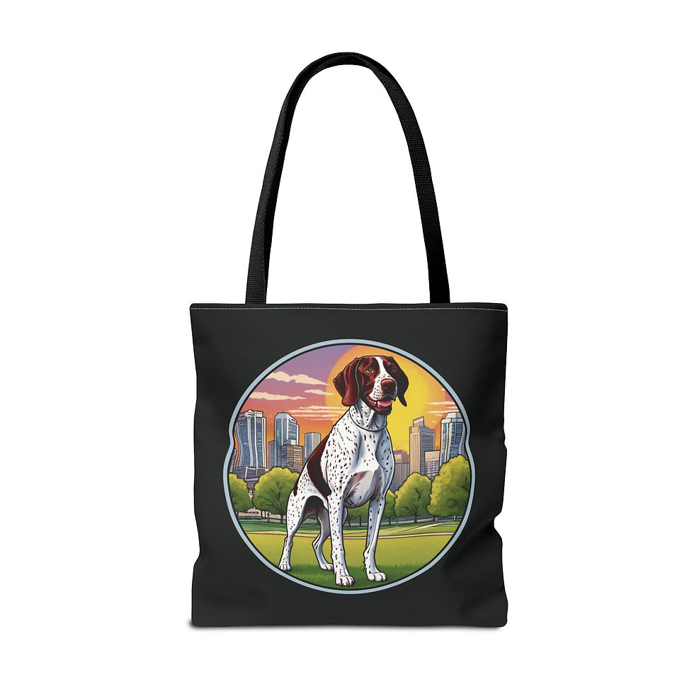 Thumbnail: German Shorthaired Pointer Black Durable Black Tote Bag - 2 Sizes