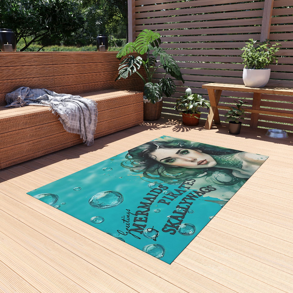Thumbnail: Mermaids, Pirates & Skallywags Outdoor / Indoor Rug - 4 Size Options
