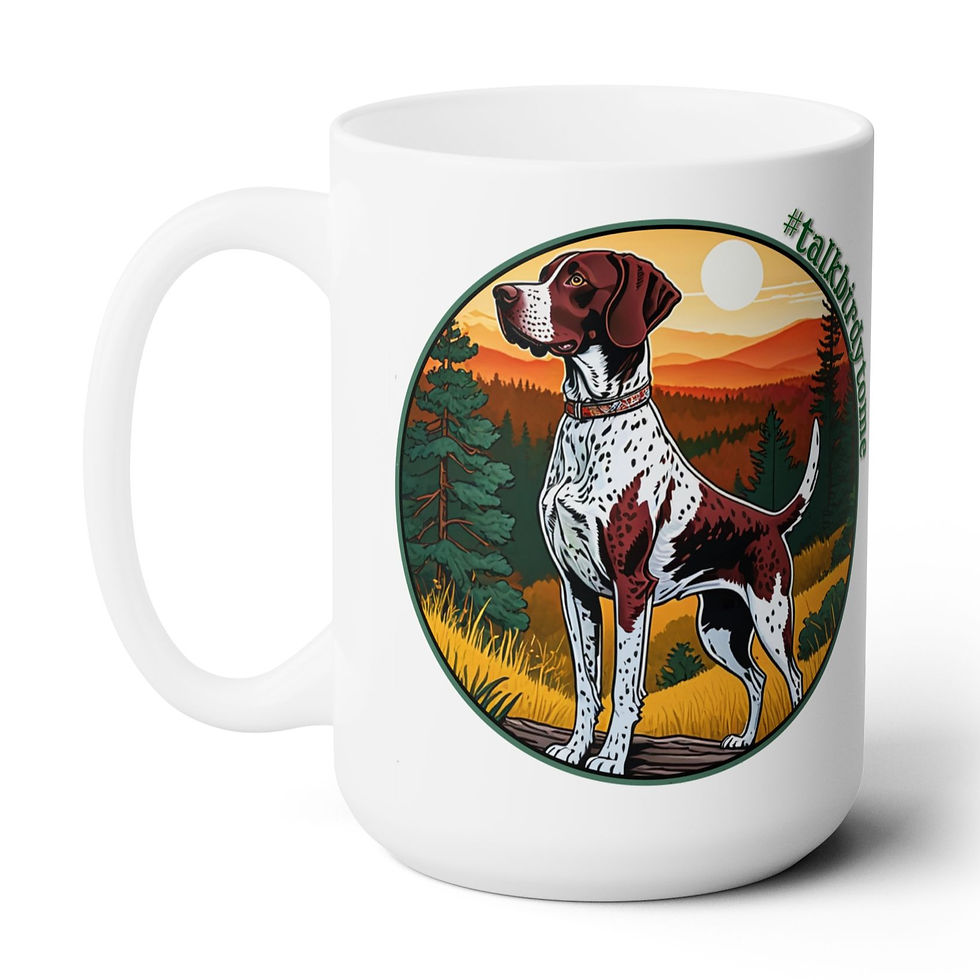 Thumbnail: German Short Haired Pointer #talkbirdytome White Ceramic Mug 15oz
