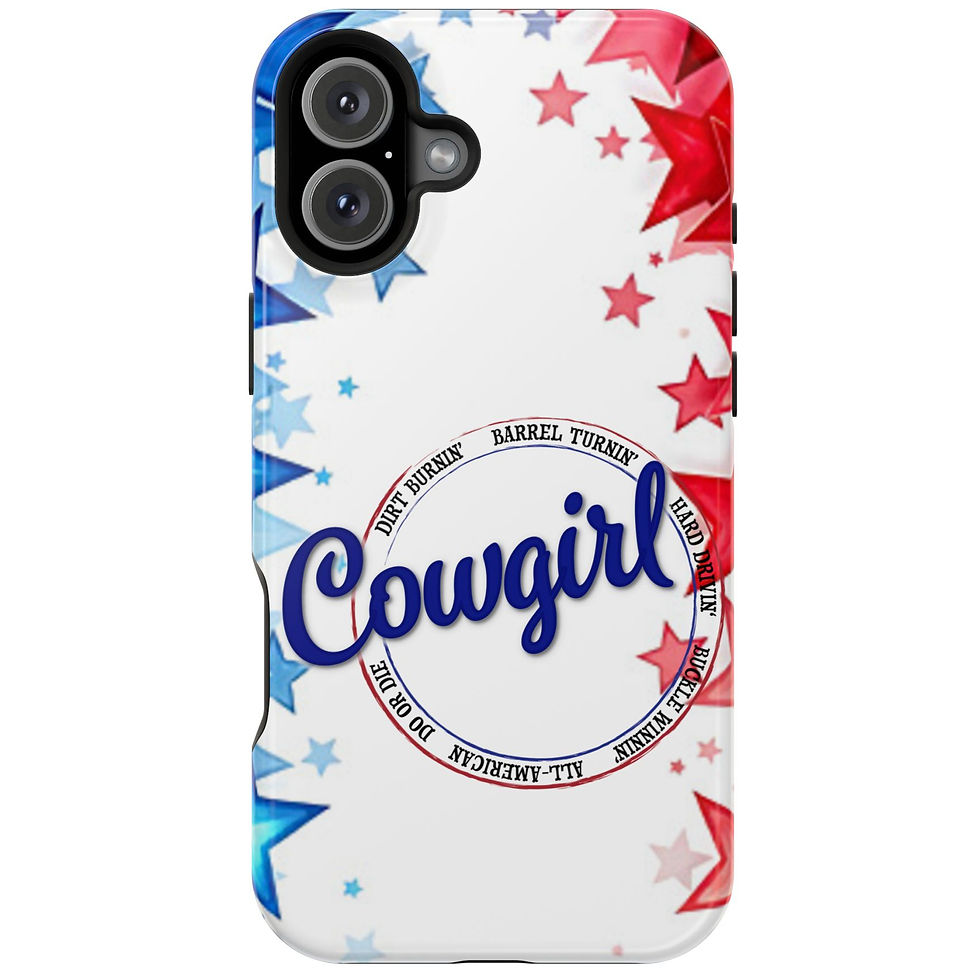 Thumbnail: iPhone 16 Plus. Celebrate your love of barrel racing and being a bona fide cowgirl. Magnetic charging case.