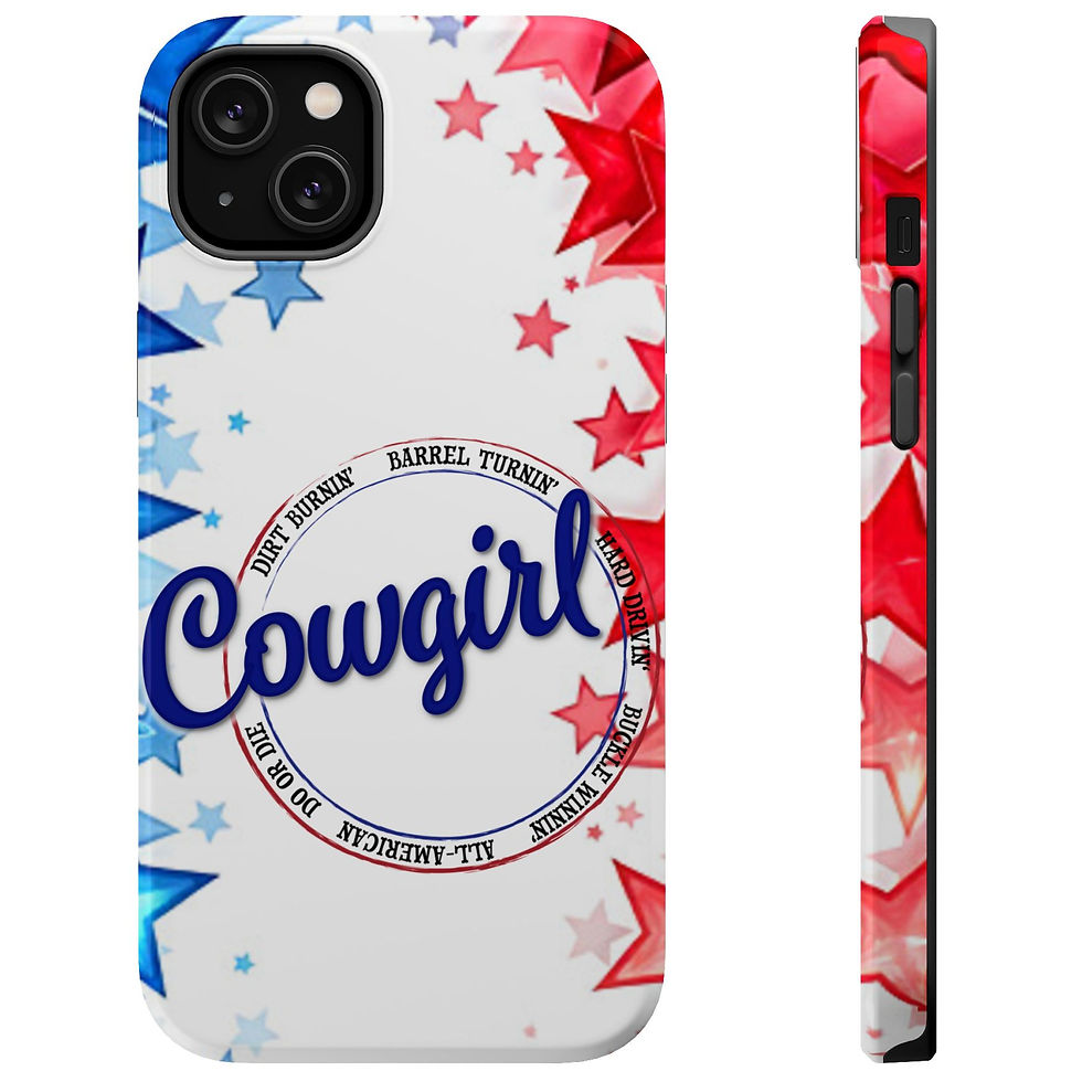 Thumbnail: iPhone 14 Plus. Celebrate your love of barrel racing and being a bona fide cowgirl. Magnetic charging case.