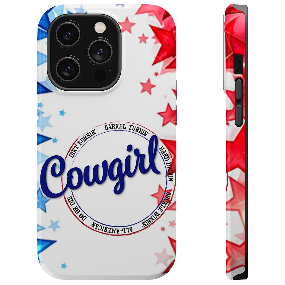 Thumbnail: iPhone 14 Pro. Celebrate your love of barrel racing and being a bona fide cowgirl. Magnetic charging case.