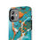 Thumbnail: Teal, Orange, and White Paint High School College Professional Sports Phone Case