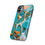 Thumbnail: Teal, Orange, and White Paint High School College Professional Sports Phone Case
