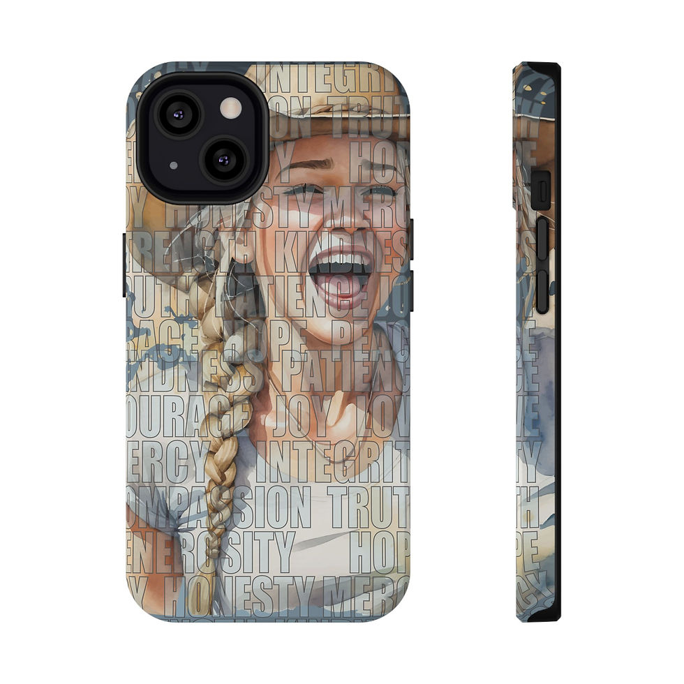 Thumbnail: Happy Laughing Blond Cowgirl Impact-Resistant iPhone & Galaxy Phone Cases