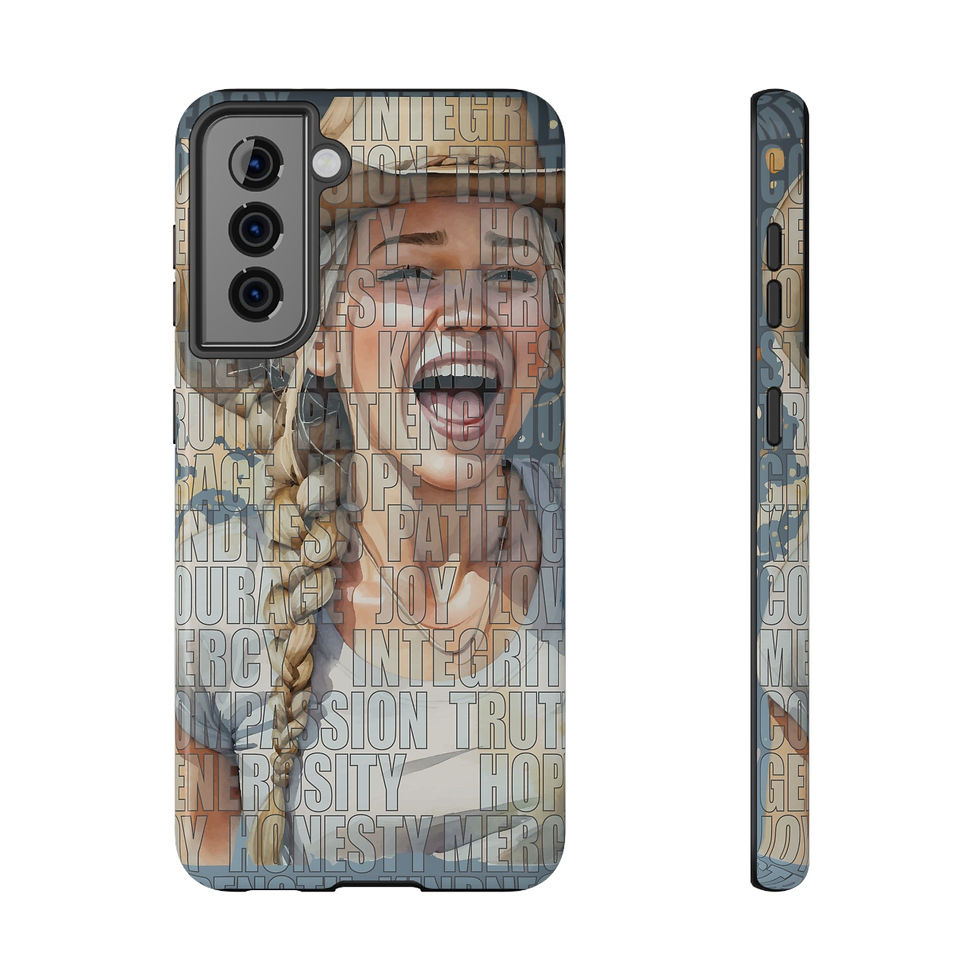 Thumbnail: Happy Laughing Blond Cowgirl Impact-Resistant iPhone & Galaxy Phone Cases