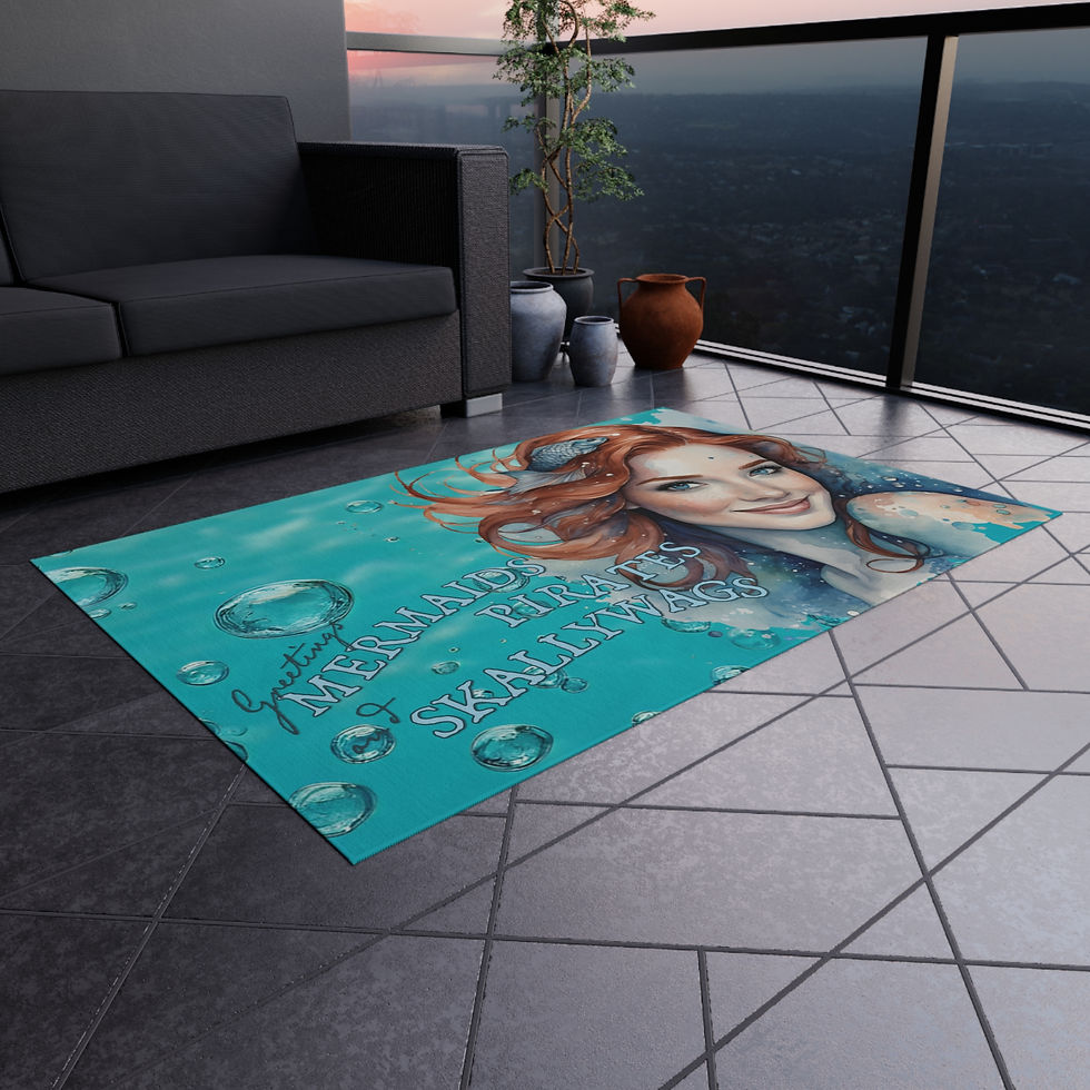Thumbnail: Ginger Redhead Mermaid Indoor / Outdoor Rug - 4 Sizes