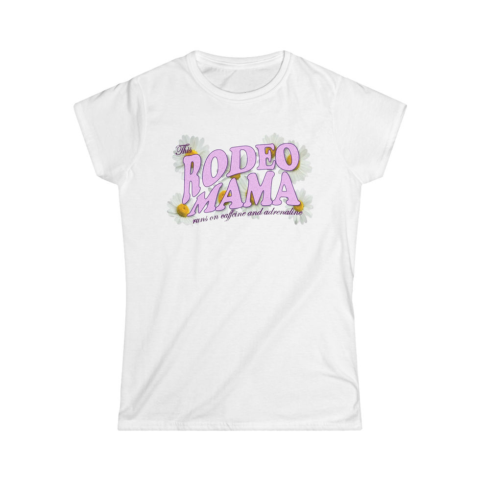 Thumbnail: Rodeo Mama Caffeine & Adrenaline Crew Neck Softstyle Tee - 5 Colors - SM to 2XL