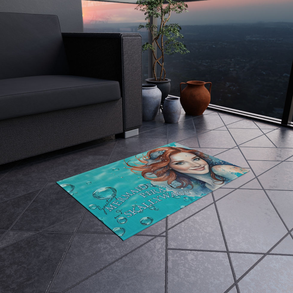 Thumbnail: Ginger Redhead Mermaid Indoor / Outdoor Rug - 4 Sizes