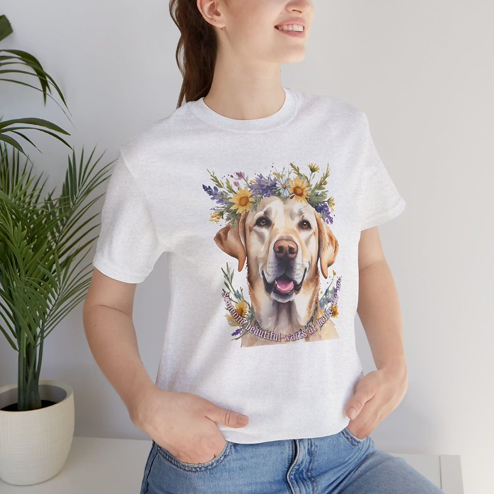 Thumbnail: Someone Beautiful Waits at Home Yellow Lab Jersey Tee - 6 Colors - XS - 4X