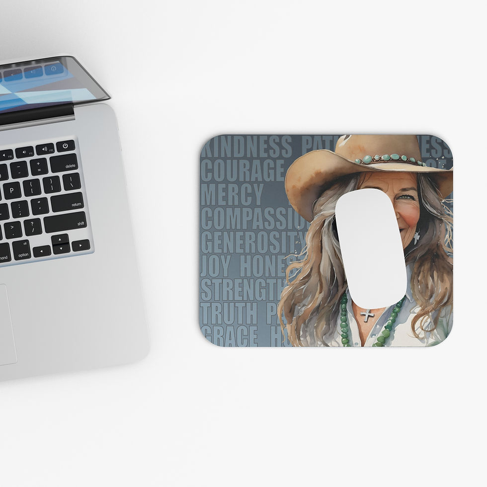 Thumbnail: Contemporary Mature Cowgirl Western Inspirational Mouse Pad