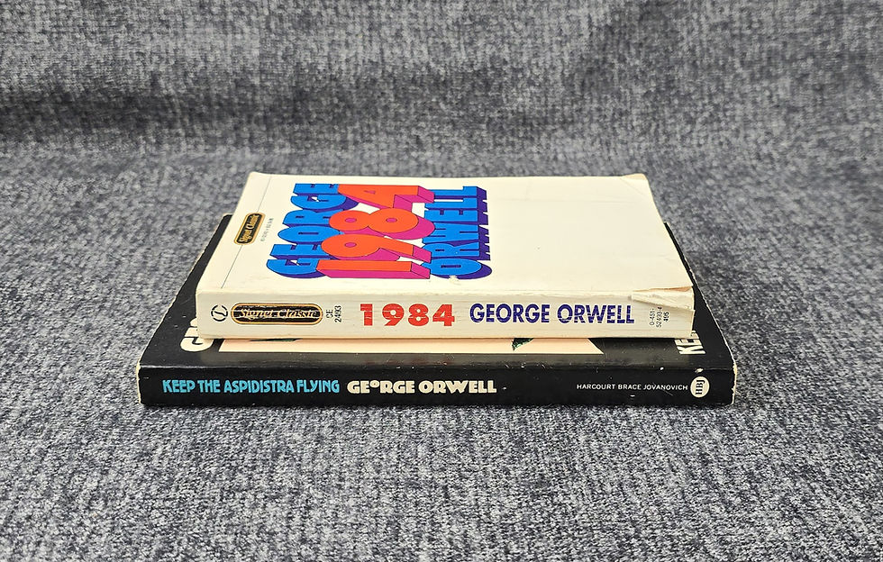 Thumbnail: Keep The Aspidistra Flying (1969) & 1984 (1984) by George Orwell.