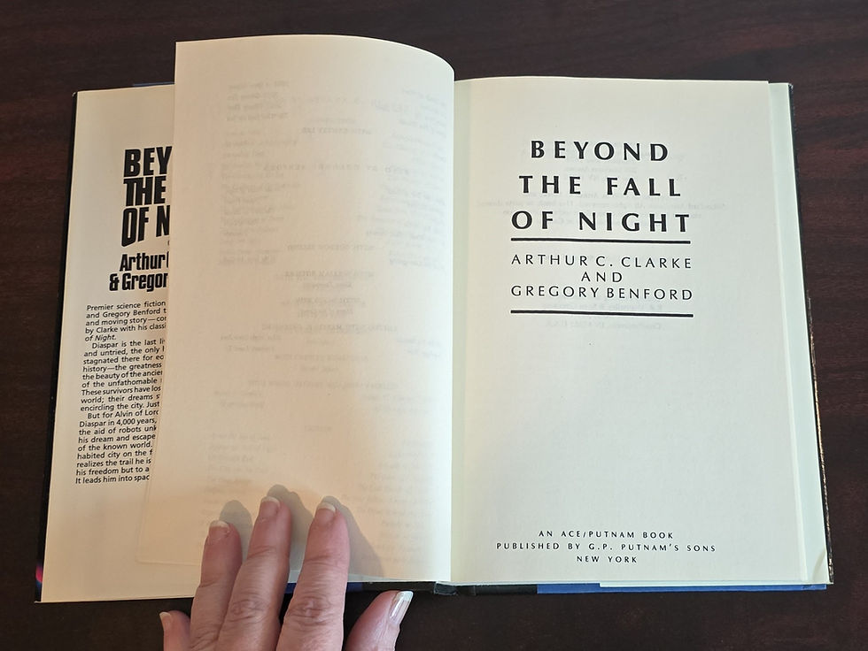 Thumbnail: Beyond The Fall Of Night by Arthur C. Clarke and Gregory Benford 1990 HCDJ