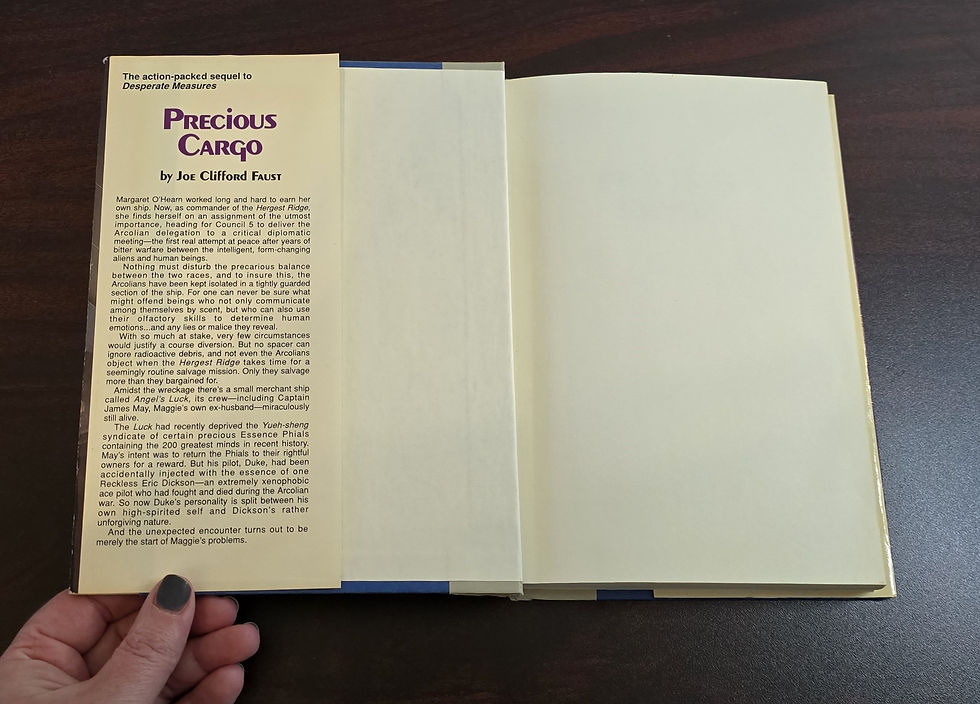 Thumbnail: Precious Cargo, Joe Clifford Faust, Vintage 1989 Hardcover with Dust Jacket