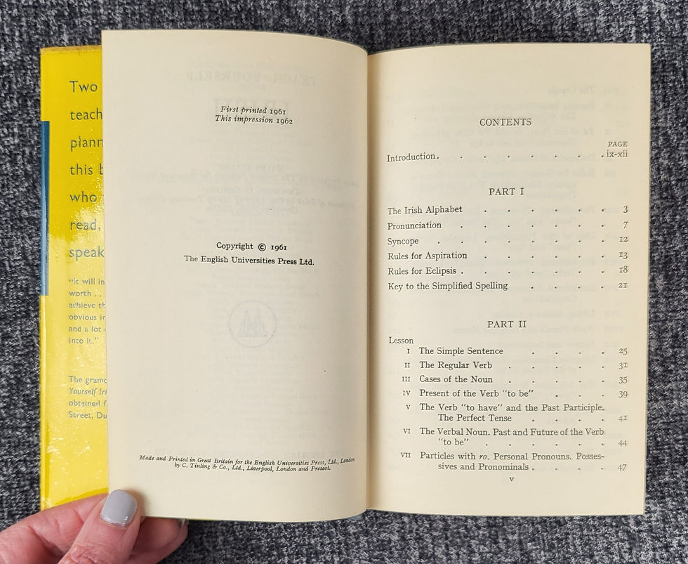 Thumbnail: Teach Yourself Irish by Myles Dillon & Donncha Ó Cróinín, 1962. Gaeilge.