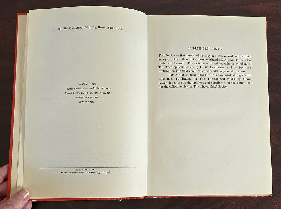 Thumbnail: The Masters and the Path, C.W. Leadbeater, 1973 & Thought Forms, 1961