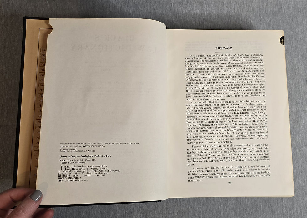 Thumbnail: Black's Law Dictionary Special Deluxe Fifth Edition by Henry Black 1979