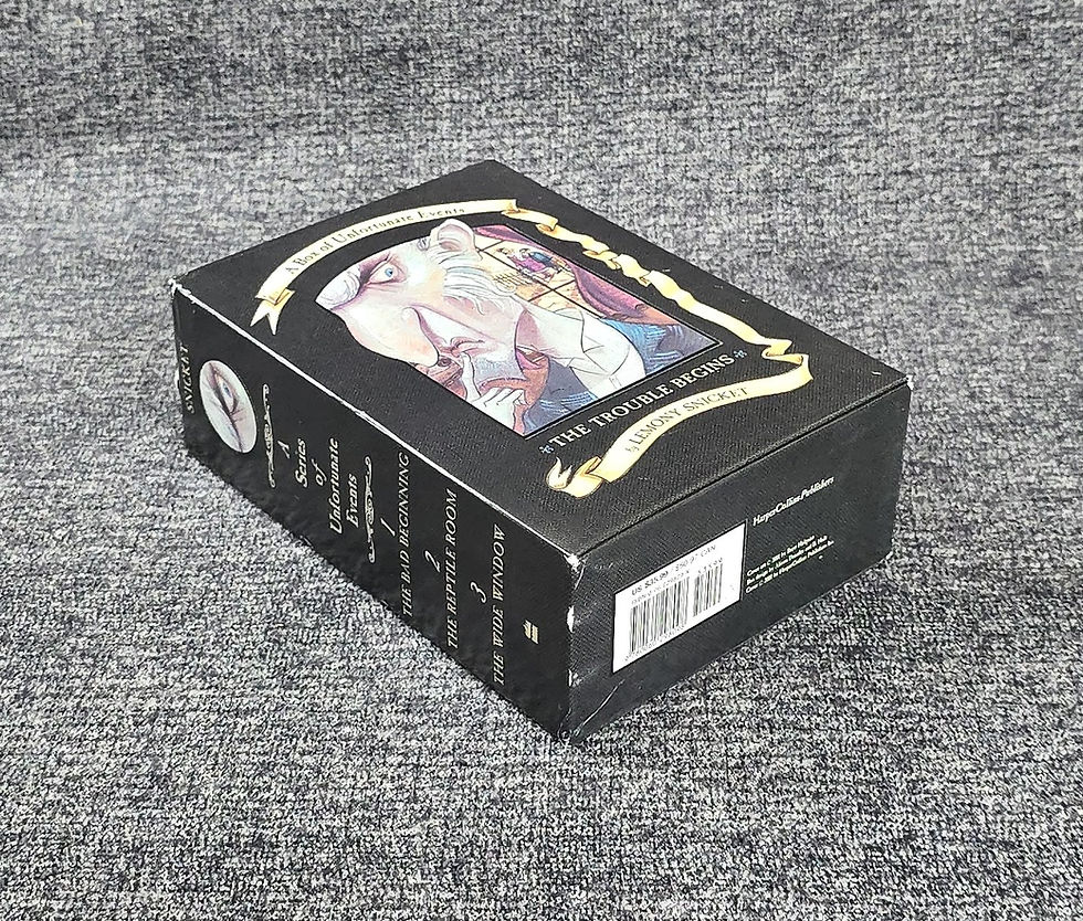 Thumbnail: A Box of Unfortunate Events Box Set by Lemony Snicket, 1999.