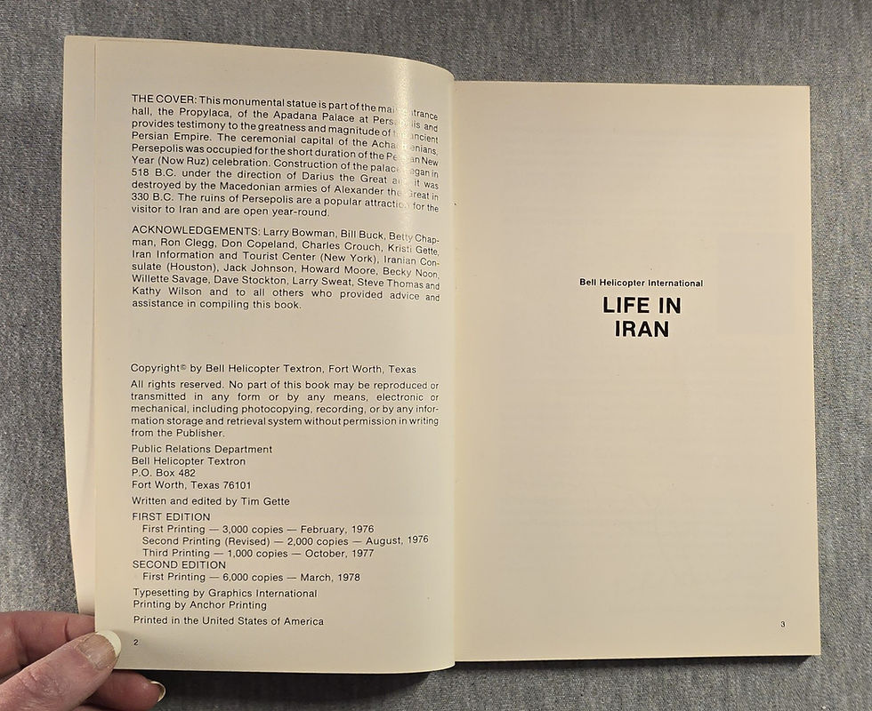 Thumbnail: Life in Iran by Tim Gette, Bell Helicopter International, 1978.