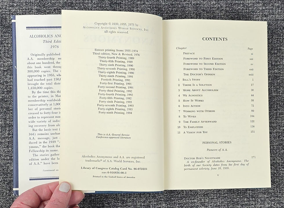 Thumbnail: Alcoholics Anonymous, the Big Book, Third Edition, 1994.