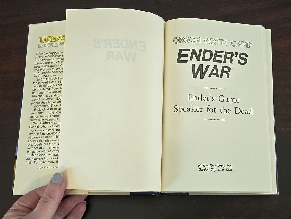 Thumbnail: Ender's War by Orson Scott Card 1986 HCDJ BCE