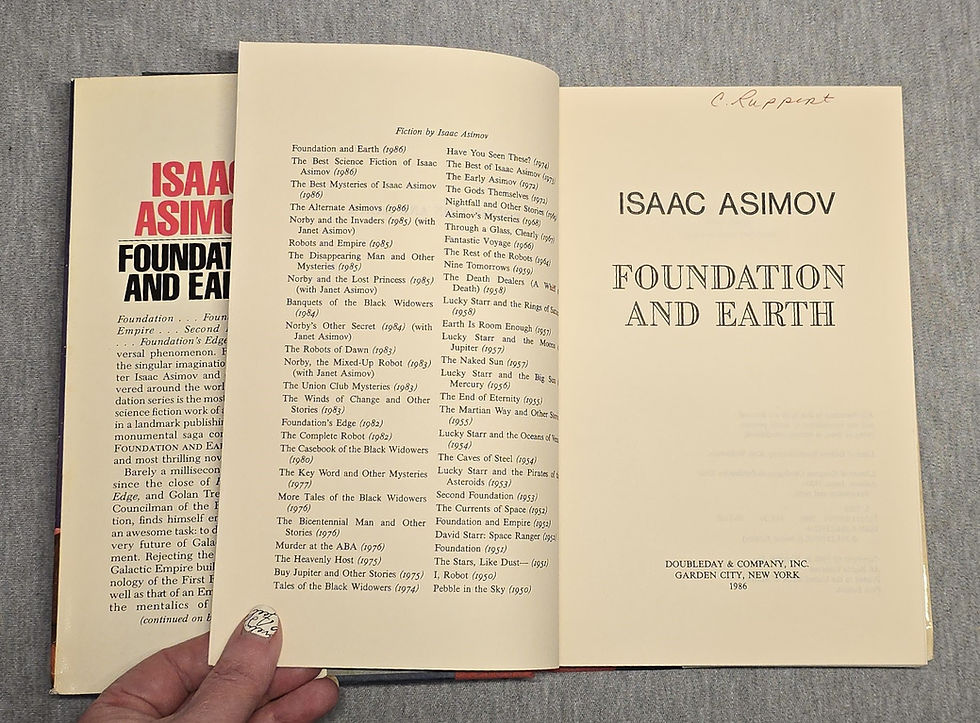 Thumbnail: Foundation and Earth by Isaac Asimov 1986. First Edition.