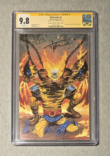 Hellverine #1 CGC 9.8 Signed By Tyler Kirkham Virgin Limited To