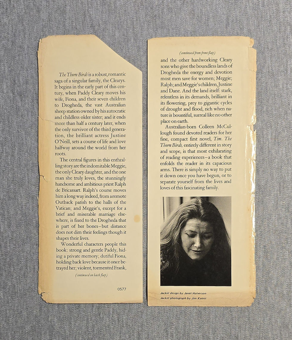 Thumbnail: The Thorn Birds by Colleen McCullough, 1977.
