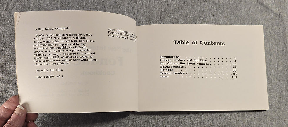 Thumbnail: International Fondue Cook Book, 1971 & New International Fondue Cookbook, 1990.