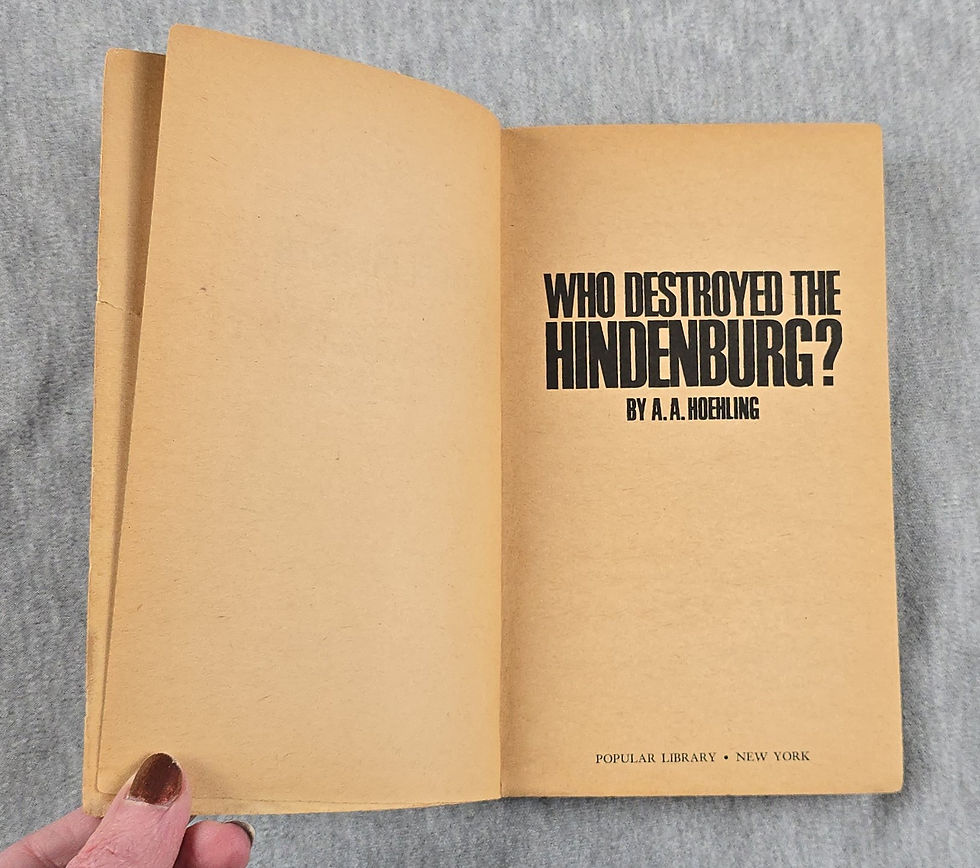 Thumbnail: Who Destroyed the Hindenburg? by A.A. Hoehling 1962.