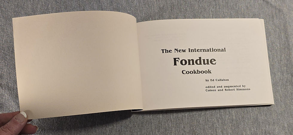 Thumbnail: International Fondue Cook Book, 1971 & New International Fondue Cookbook, 1990.